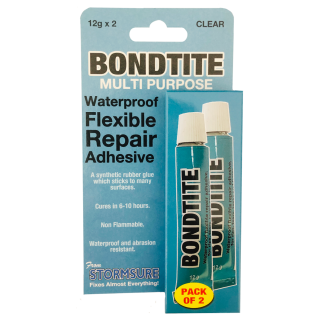 Bondtite Waterproof Flexible Repair Adhesive 12g Tube (Pack of 2)