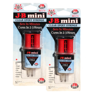 J-B Weld 8212-S Clear Mini Epoxy Syringe Pack of 2